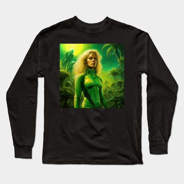 Creeping Death on Venus Long Sleeve T-Shirt by SimonBreeze